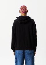 Afends Mens Flowerbed - Graphic Hoodie - Black - Afends mens flowerbed   graphic hoodie   black 