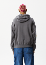 Afends Mens Flowerbed - Graphic Hoodie - Steel - Afends mens flowerbed   graphic hoodie   steel 