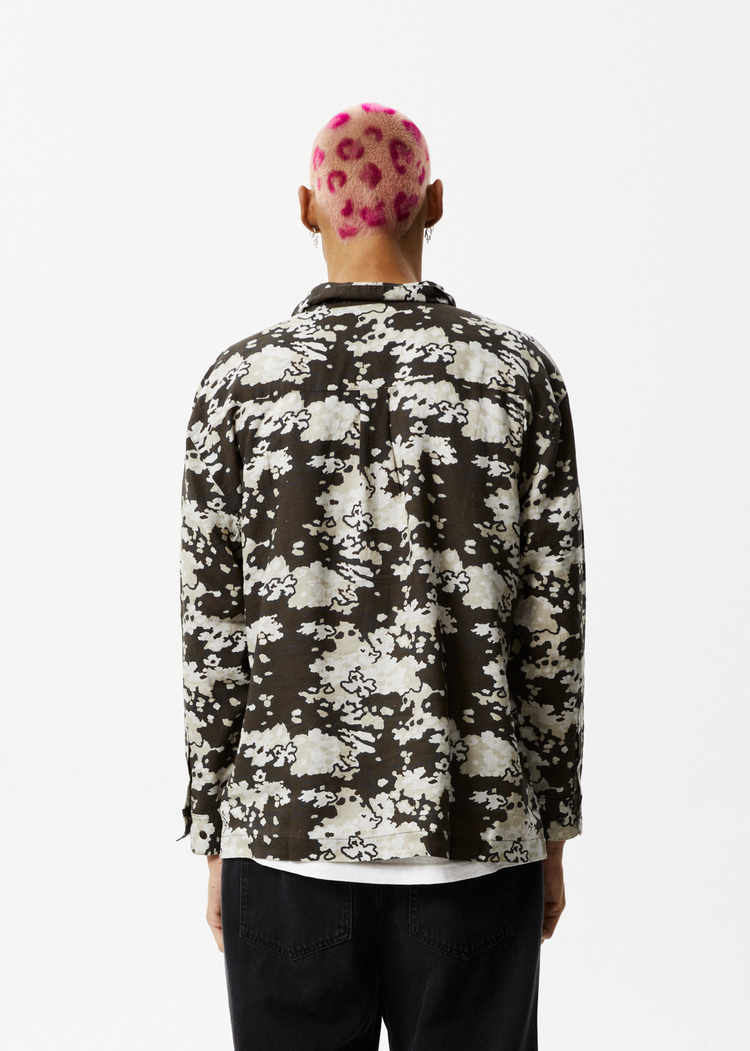 AFENDS Mens Jungle - Long Sleeve Shirt - Earth Camo 