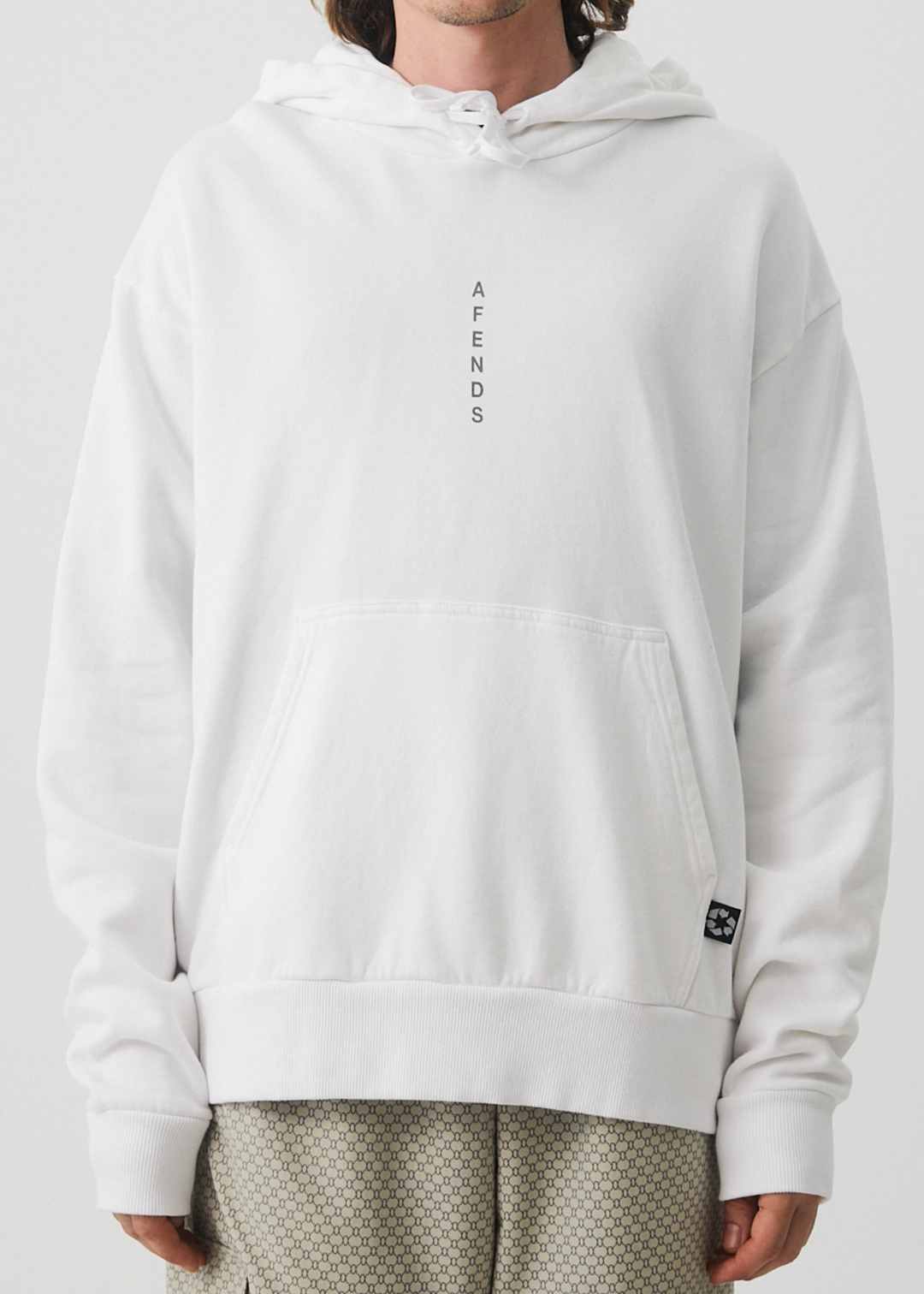 Mens white branded hoodie hotsell
