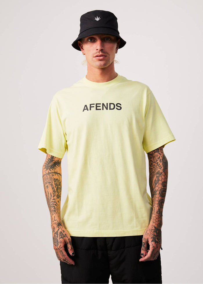 Afends Mens Millions - Recycled Retro T-Shirt - Citron 