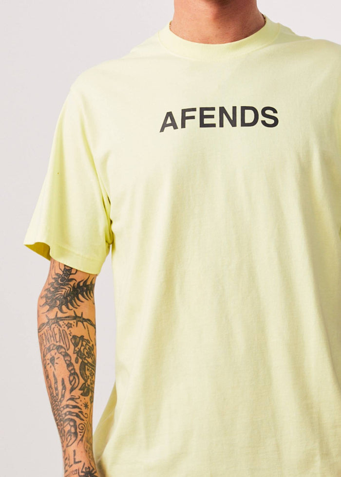 Afends Mens Millions - Recycled Retro T-Shirt - Citron 