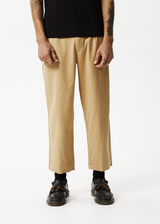 AFENDS Mens Mixed Business - Suit Pants - Tan - Afends mens mixed business   hemp suit pants   tan 