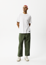 Afends Mens Ninety Eights - Recycled Baggy Elastic Waist Pants - Cypress - Afends mens ninety eights   recycled baggy elastic waist pants   cypress 