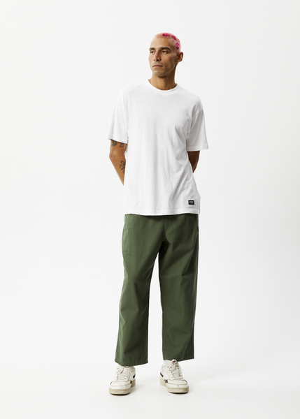 Afends Mens Ninety Eights - Recycled Baggy Elastic Waist Pants - Cypre ...