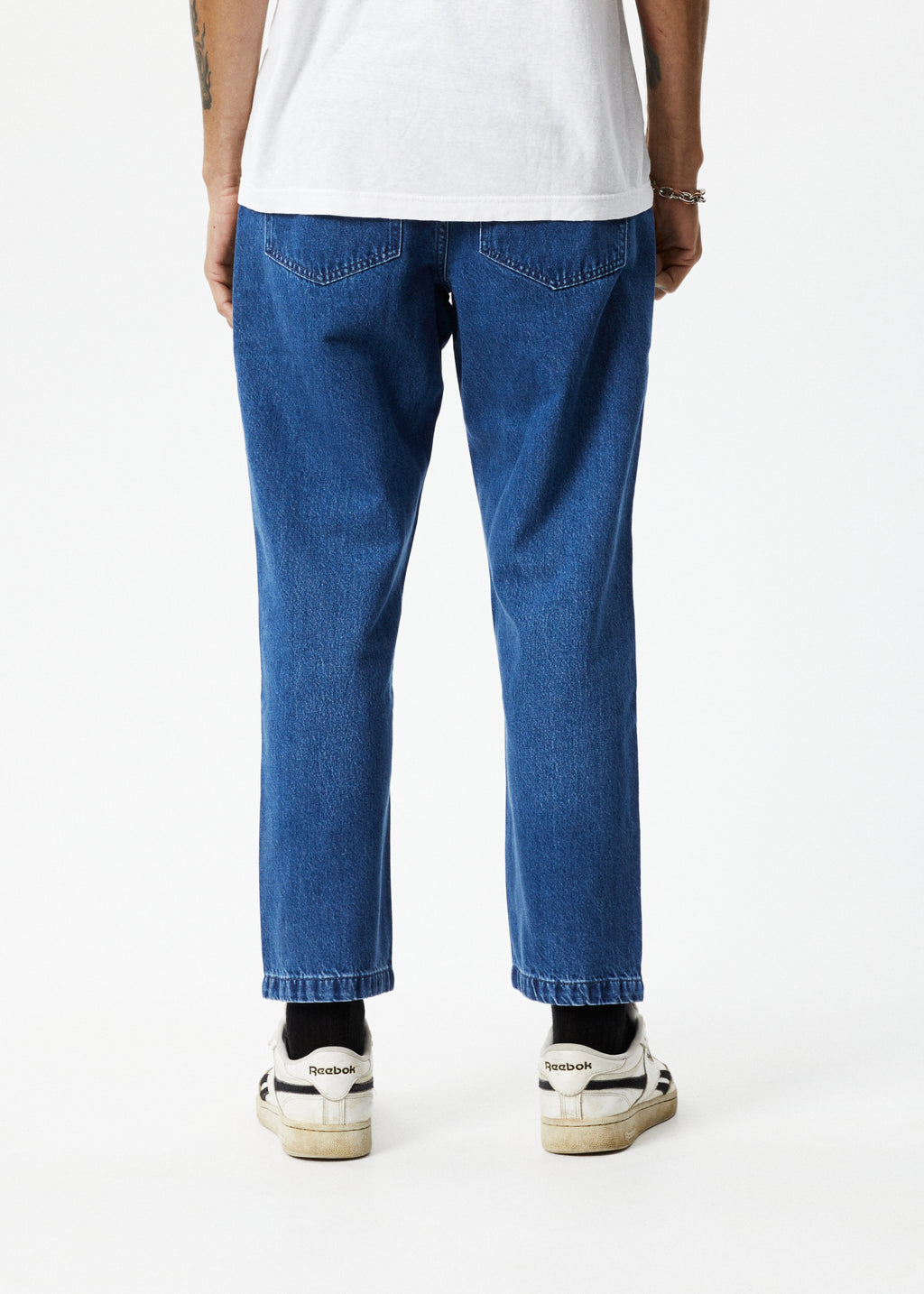 AFENDS Mens Ninety Twos - Denim Relaxed Jean - Authentic Blue