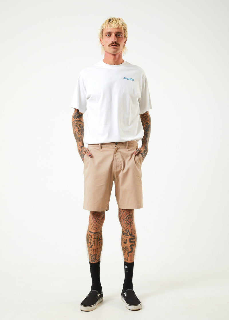 Afends Mens Ninety Twos - Recycled Chino Shorts - Bone