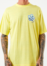 Afends Mens Rave - Hemp Retro Graphic T-Shirt - Lemonade - Afends mens rave   hemp retro graphic t shirt   lemonade 