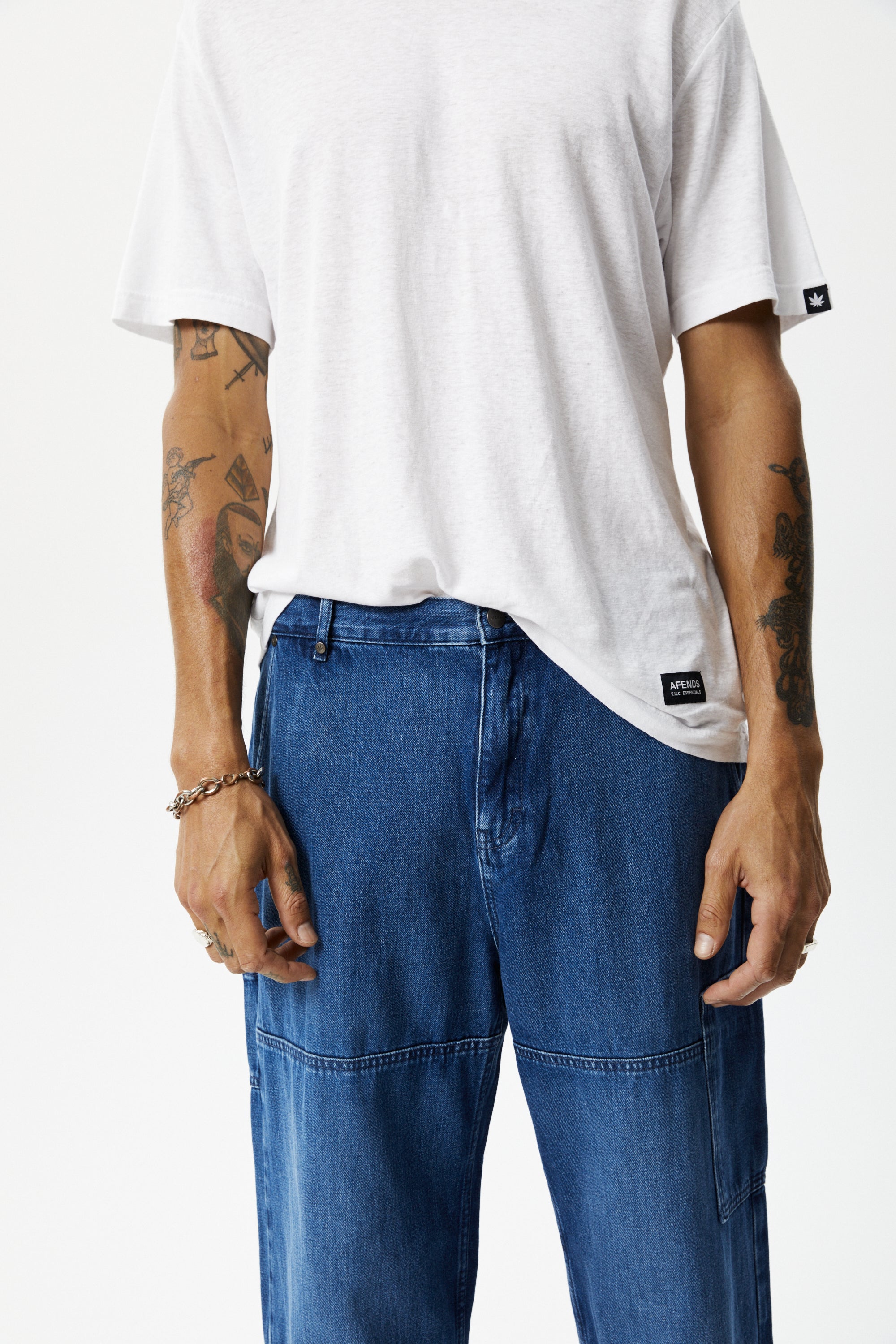 Richmond - Men's Hemp Denim Baggy Workwear Jeans - Authentic Blue Richmond - Men's Hemp Denim Baggy Workwear Jeans - Authentic Blue