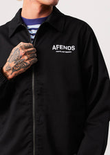 Afends Mens Spaced - Recycled Coach Jacket - Black - Afends mens spaced   recycled coach jacket   black 