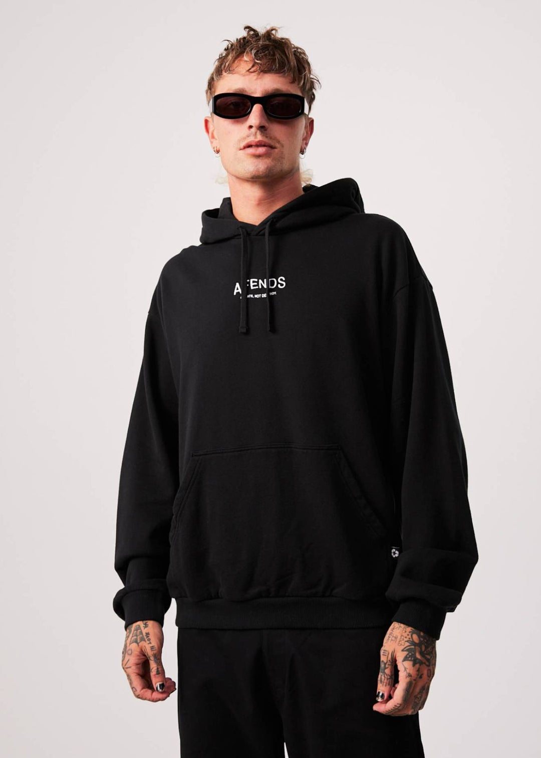 AFENDS Mens Spaced - Hoodie - Black 