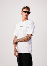 Afends Mens Spaced - Recycled Retro T-Shirt - White - Afends mens spaced   recycled retro t shirt   white 