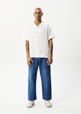 Afends Mens Stratosphere - Organic Cuban Short Sleeve Shirt - Off White - Afends mens stratosphere   organic cuban short sleeve shirt   off white   sustainable clothing   streetwear