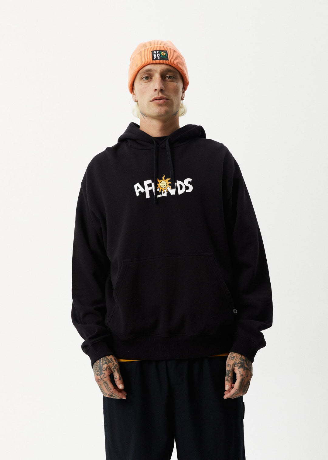 AFENDS Mens Sunshine - Graphic Hoodie - Black 