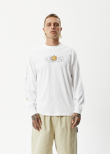 Afends Mens Sunshine - Long Sleeve Graphic T-Shirt - White - Afends mens sunshine   long sleeve graphic t shirt   white 