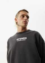 Afends Mens Universal - Crew Neck Jumper - Stone Black - Afends mens universal   crew neck jumper   stone black   sustainable clothing   streetwear