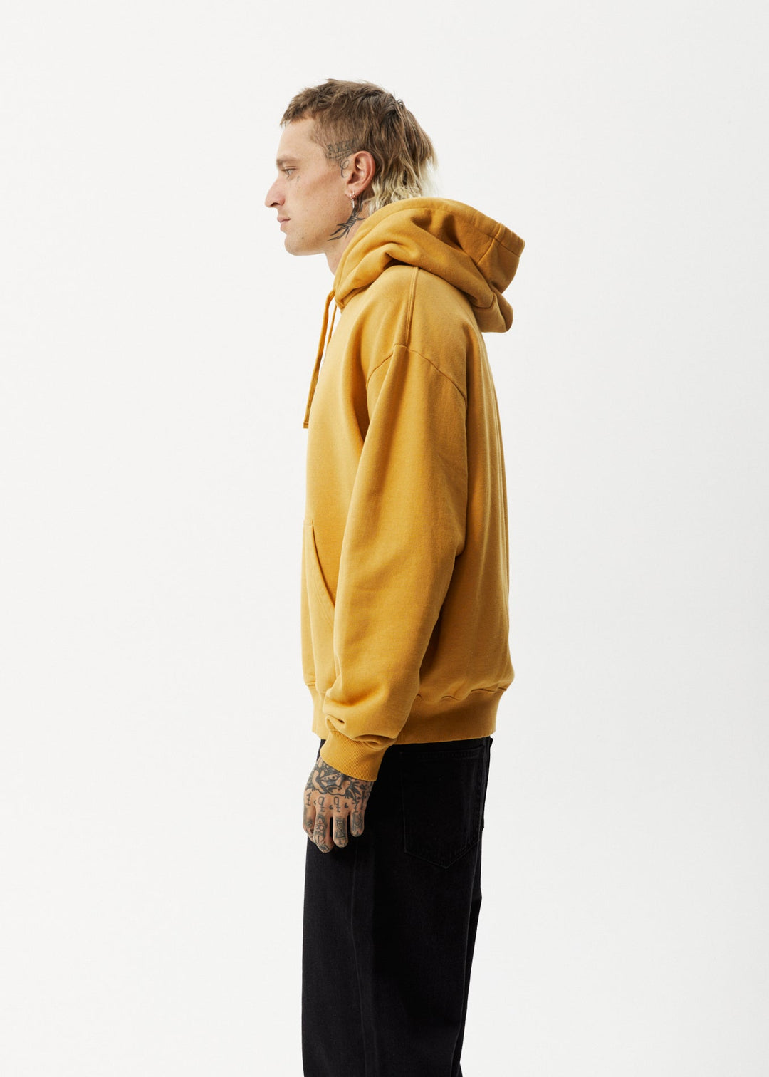 AFENDS Mens Universal - Graphic Hoodie - Mustard 