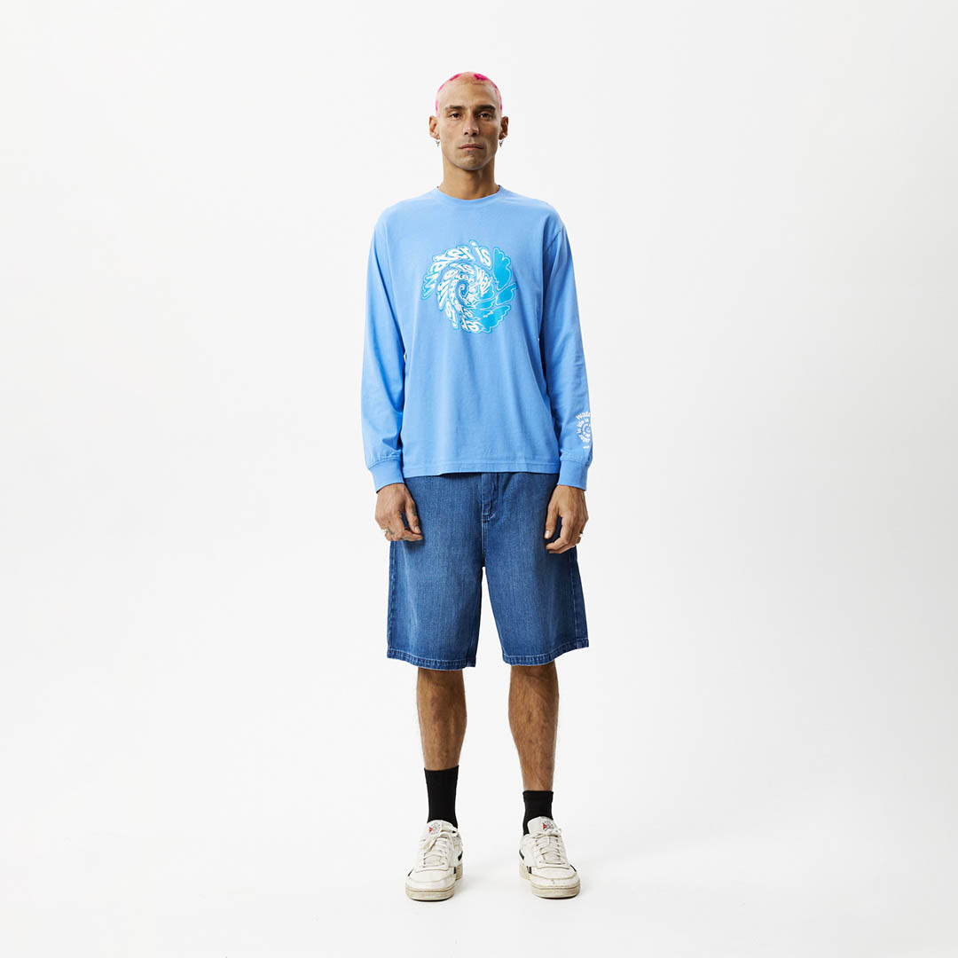 AFENDS Mens Water Is Life - Long Sleeve Graphic Tee - Arctic M232061-ATC-XS