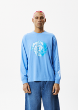 AFENDS Mens Water Is Life - Long Sleeve Graphic T-Shirt - Arctic - Afends mens water is life   long sleeve graphic t shirt   arctic 