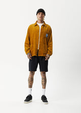 Afends Mens Waterfall - Corduroy Jacket - Mustard - Afends mens waterfall   corduroy jacket   mustard   sustainable clothing   streetwear