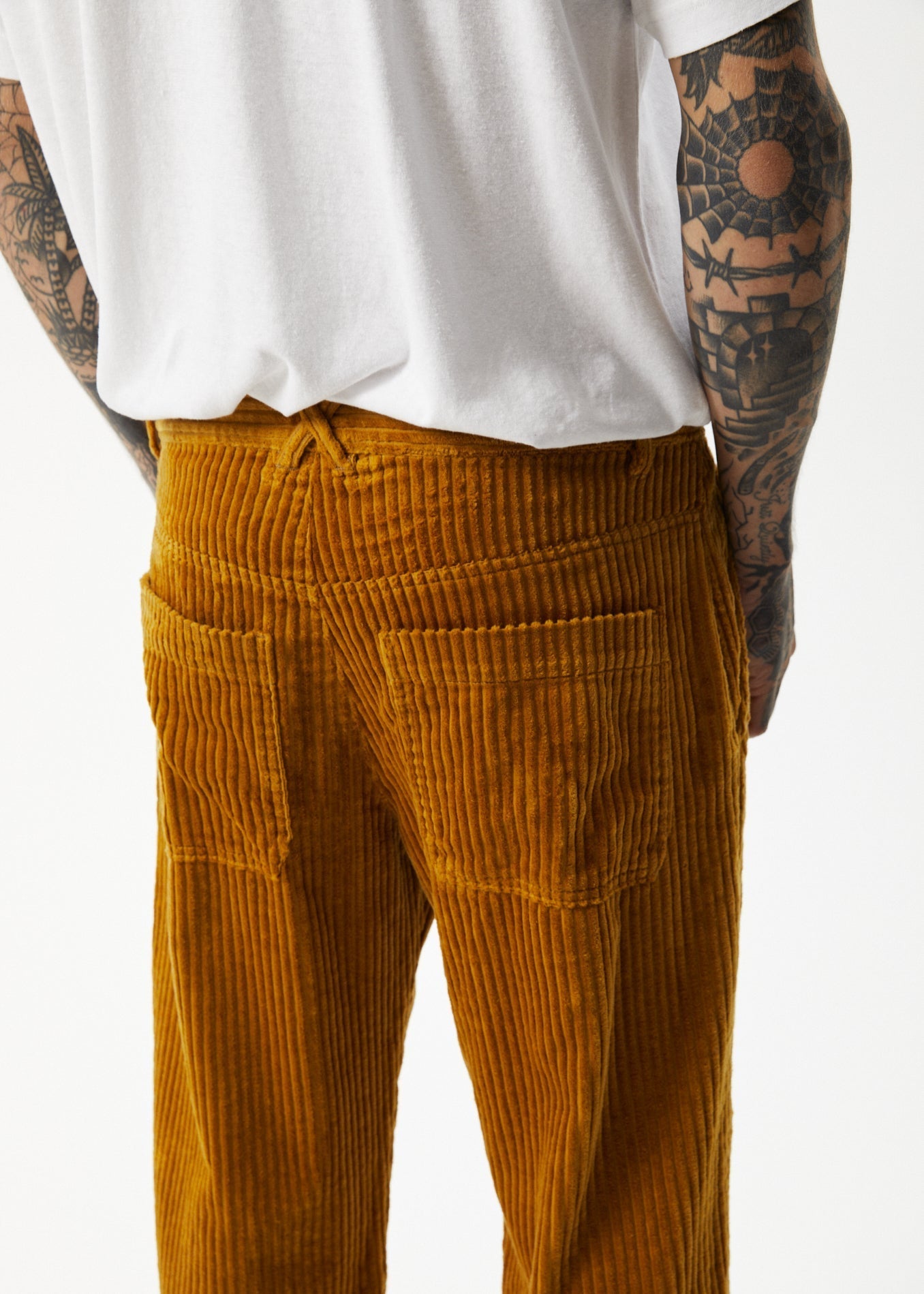 Afends Mens Waterfall Ninety Twos - Corduroy Relaxed Pants - Mustard ...
