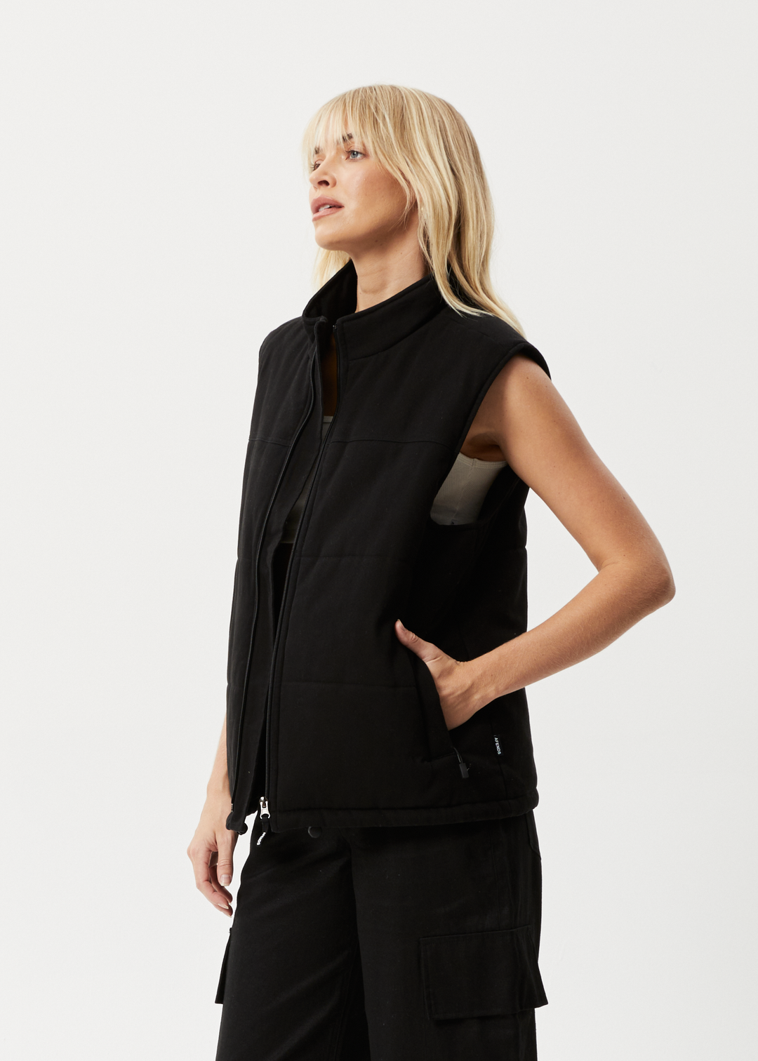 AFENDS Midnight - Puffer Vest - Black 