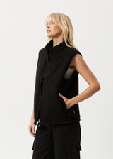 Afends Midnight - Puffer Vest - Black - Afends midnight   puffer vest   black   sustainable clothing   streetwear