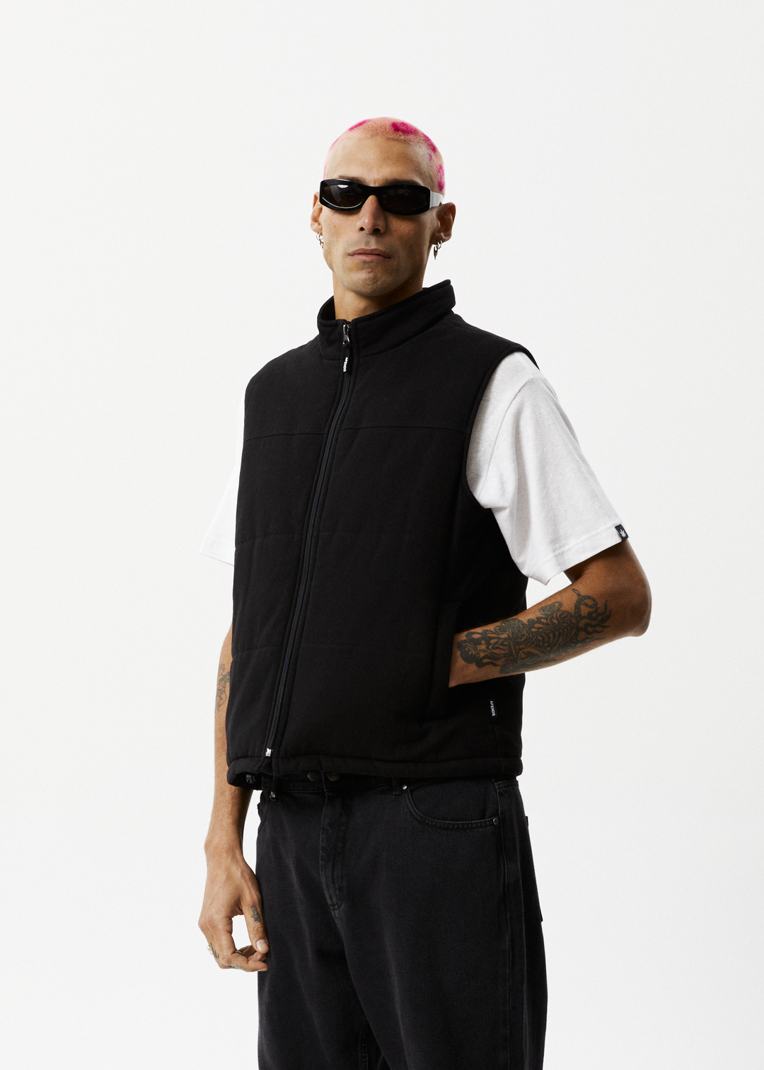 AFENDS Midnight - Puffer Vest - Black 