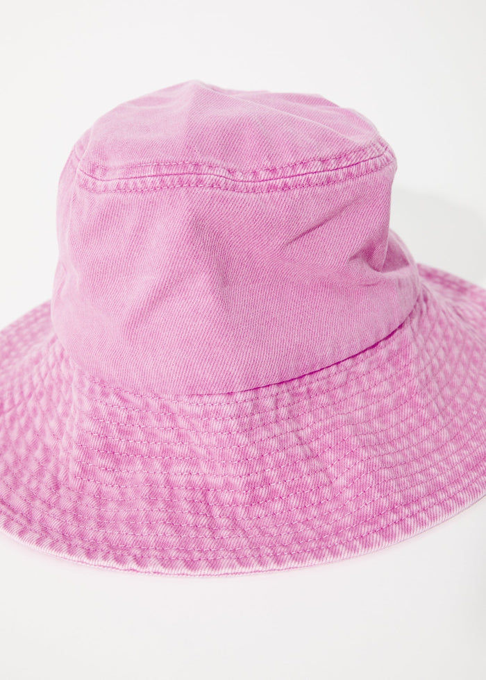 Afends Unisex Bella - Wide Brim Bucket Hat - Faded Candy 
