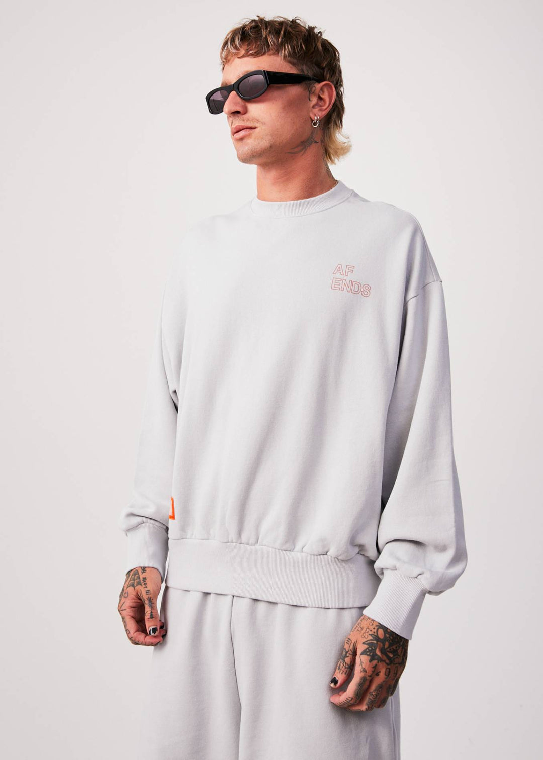 AFENDS Unisex Conditional - Unisex Crew Neck Jumper - Smoke 