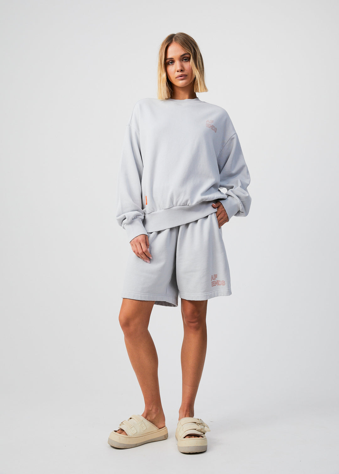 AFENDS Unisex Conditional - Unisex Crew Neck Jumper - Smoke 