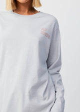 Afends Unisex Conditional - Unisex Organic Oversized Long Sleeve T-Shirt - Smoke - Afends unisex conditional   unisex organic oversized long sleeve t shirt   smoke 