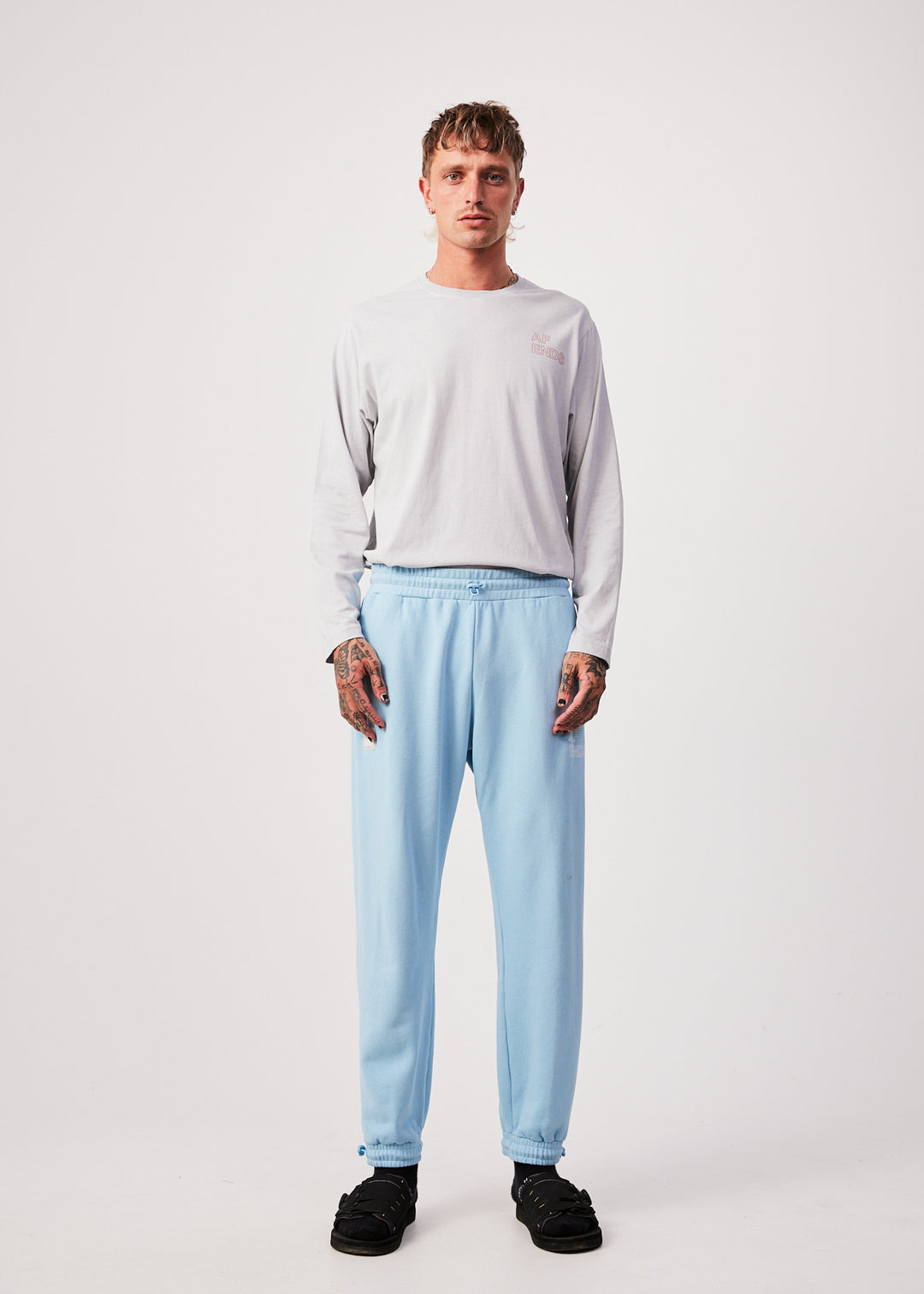 AFENDS Unisex Conditional - Unisex Sweat Pants - Sky Blue 