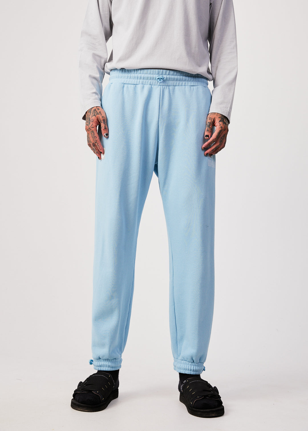 AFENDS Unisex Conditional - Unisex Sweat Pants - Sky Blue 