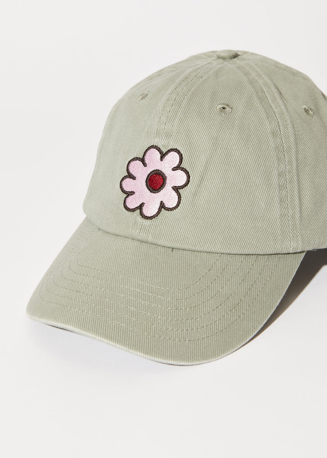 AFENDS Unisex Flower - 6 Panel Cap - Olive 