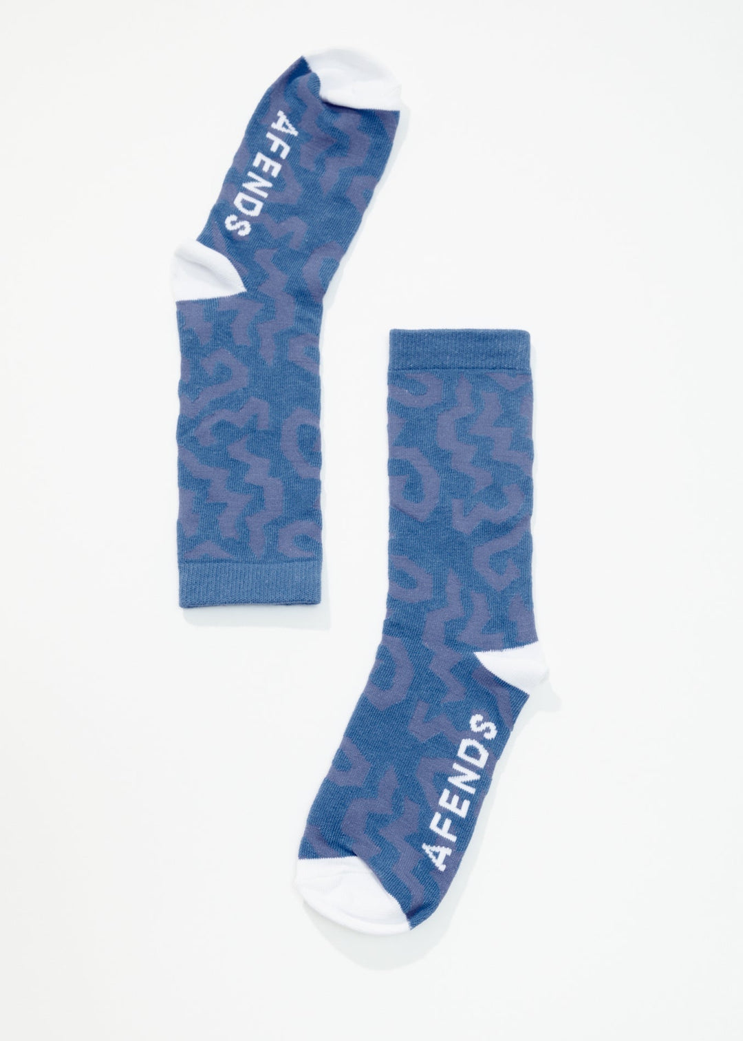 AFENDS Unisex Icebergs - Crew Socks - Arctic A232673-ATC-OS