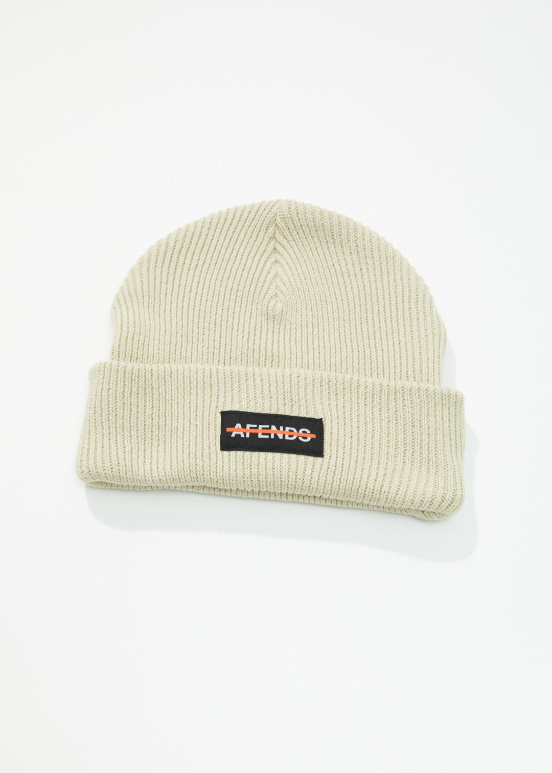 AFENDS Unisex Liquid - Ribbed Beanie - Cement A232617-CEM-OS