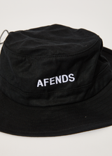 Afends Unisex Needle - Hemp Bucket Hat - Black - Afends unisex needle   hemp bucket hat   black 