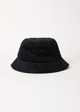 AFENDS Unisex Night Away - Corduroy Puffer Bucket Hat - Black - Afends unisex night away   hemp corduroy puffer bucket hat   black 