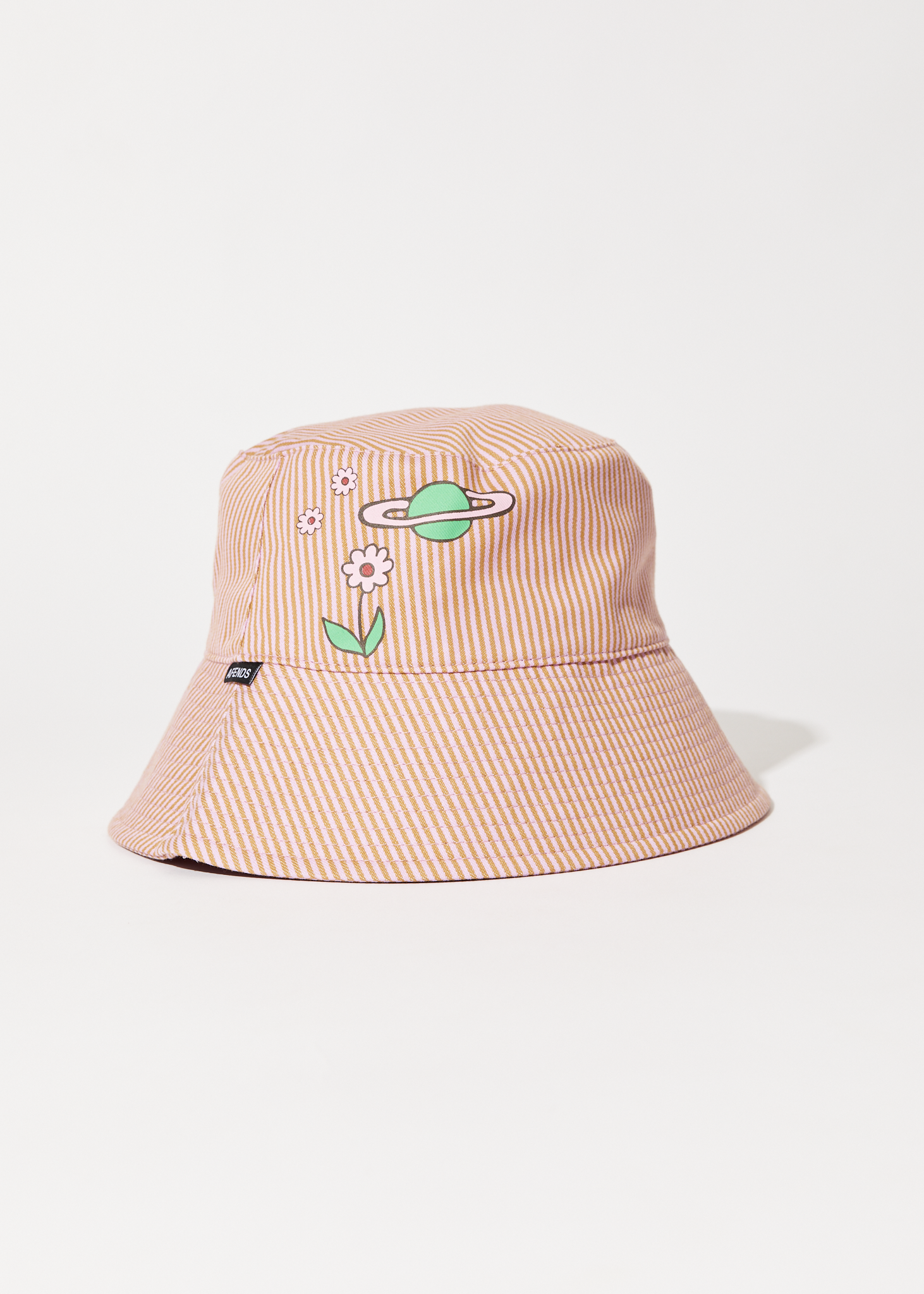 Afends Unisex Night Shade Bucket Hat Mustard Stripe Afends AU