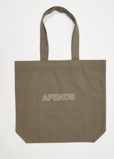 Afends Unisex Outline - Recycled Tote Bag - Beechwood - Afends unisex outline   recycled tote bag   beechwood 