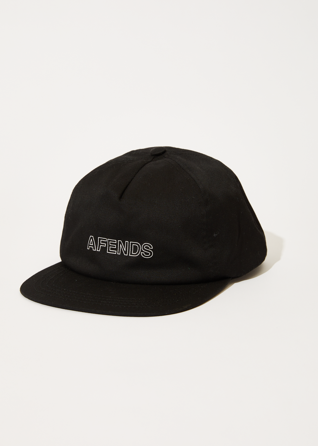 AFENDS Unisex Outline - 5 Panel Cap - Black 