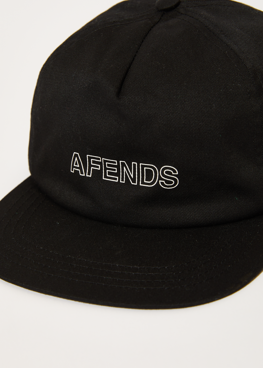 AFENDS Unisex Outline - 5 Panel Cap - Black 