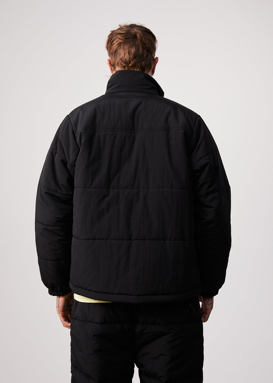 Pala - Unisex Recycled Puffer Jacket - Black - Afends AU.