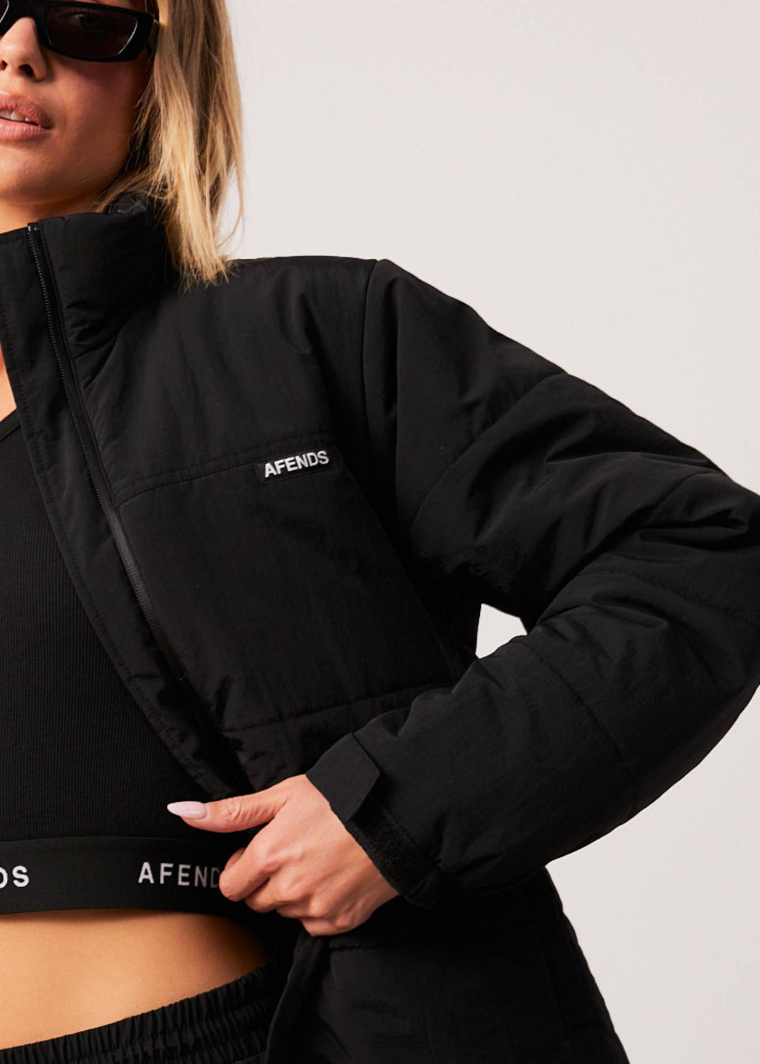 AFENDS Unisex Pala - Unisex Puffer Jacket - Black 