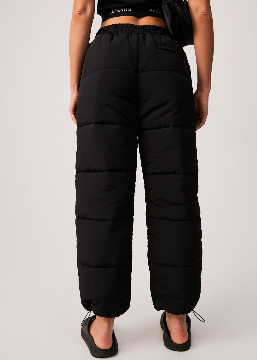 Pala - Unisex Recycled Puffer Pants - Black - Afends AU.