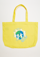 Afends Unisex Playtime - Hemp Oversized Tote Bag - Lemonade - Afends unisex playtime   hemp oversized tote bag   lemonade 