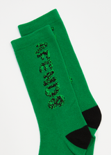 Afends Unisex Programmed - Recycled Crew Socks - Forest - Afends unisex programmed   recycled crew socks   forest 