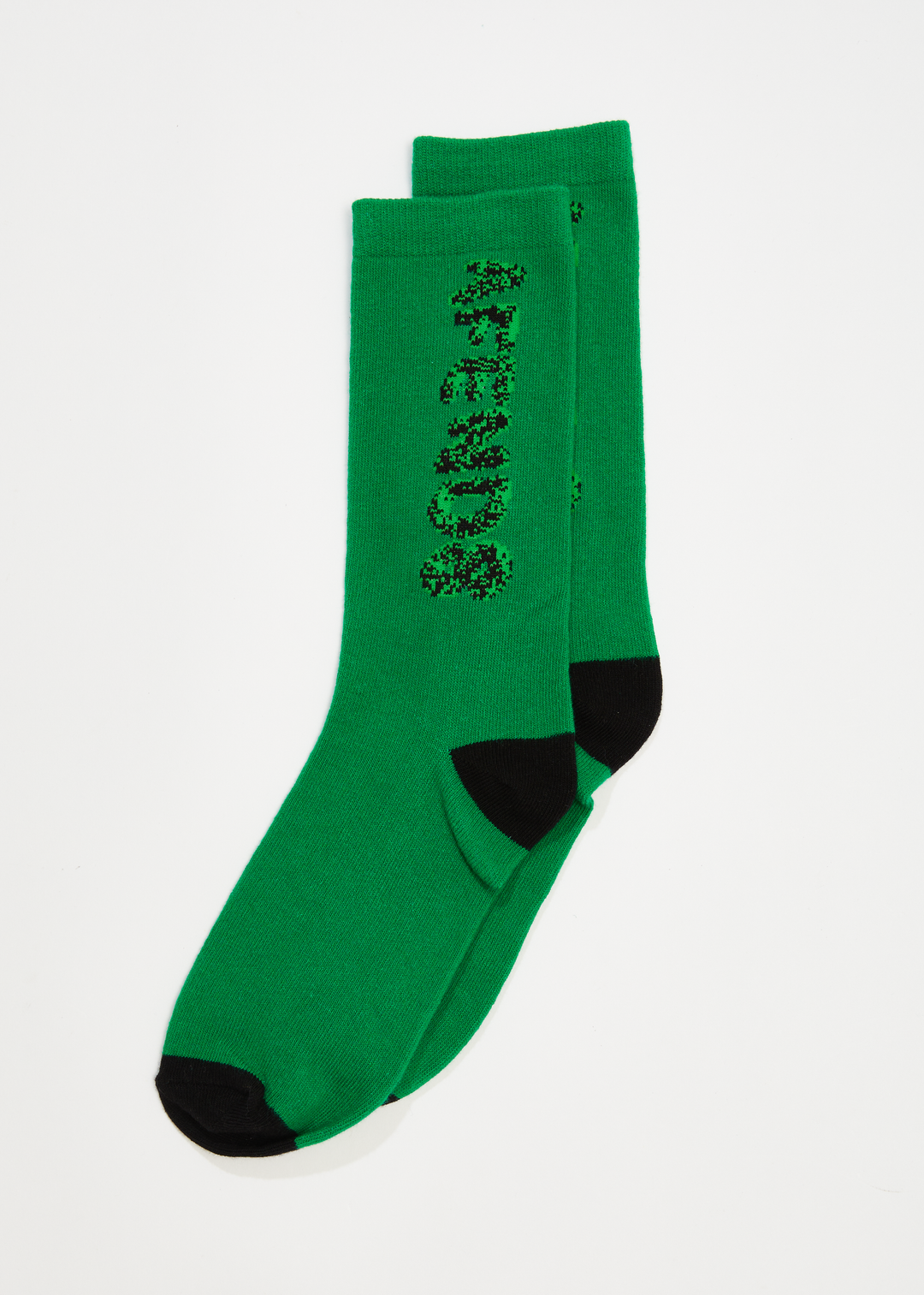 AFENDS Unisex Programmed - Crew Socks - Forest 