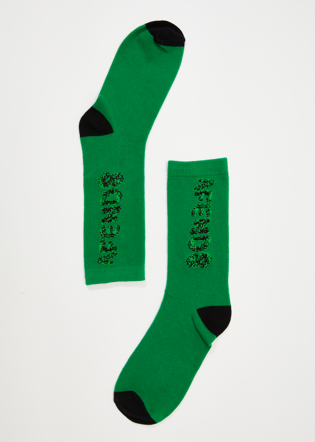 AFENDS Unisex Programmed - Crew Socks - Forest A225660-FOR-OS